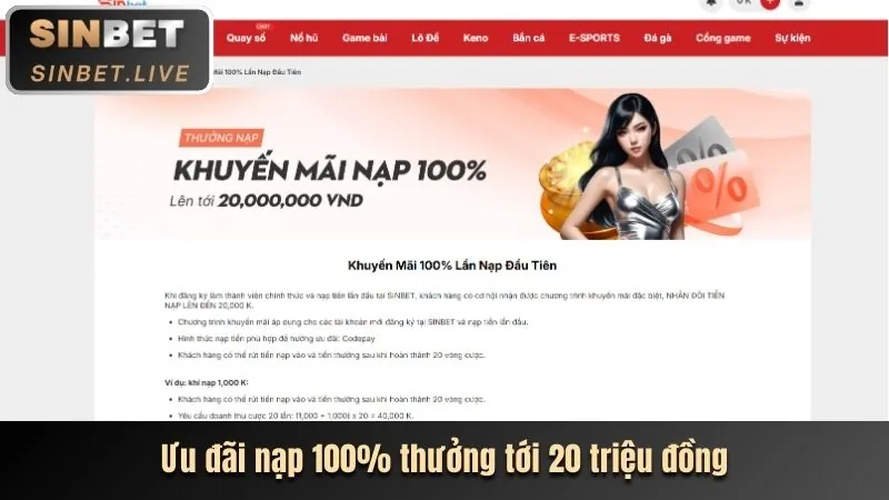 Thưởng nạp lại hàng ngày OK9